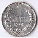 LETTONIA 1 Lats 1924 Ag. Spl